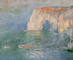 Etretat: La Manneporte, Spiegelungen auf dem Wasser